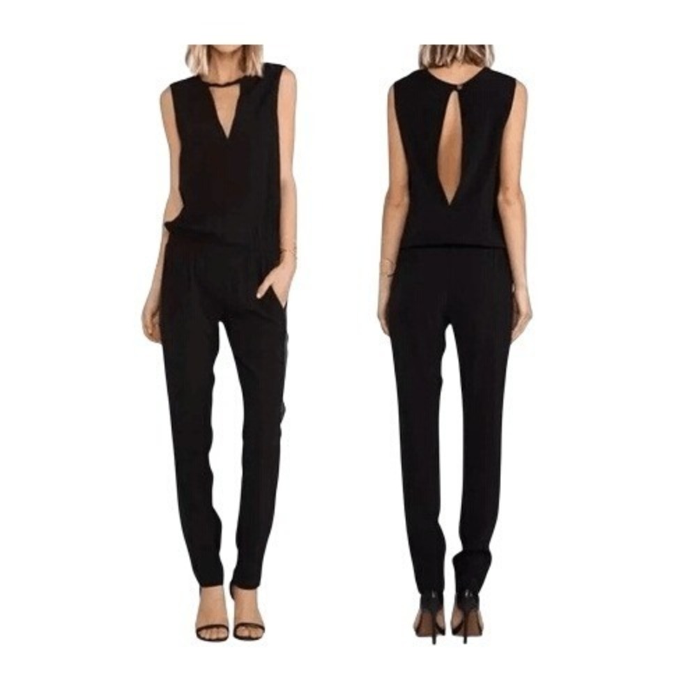 Alexis Zina Black Open Back Sleeveless Jumpsuit XS